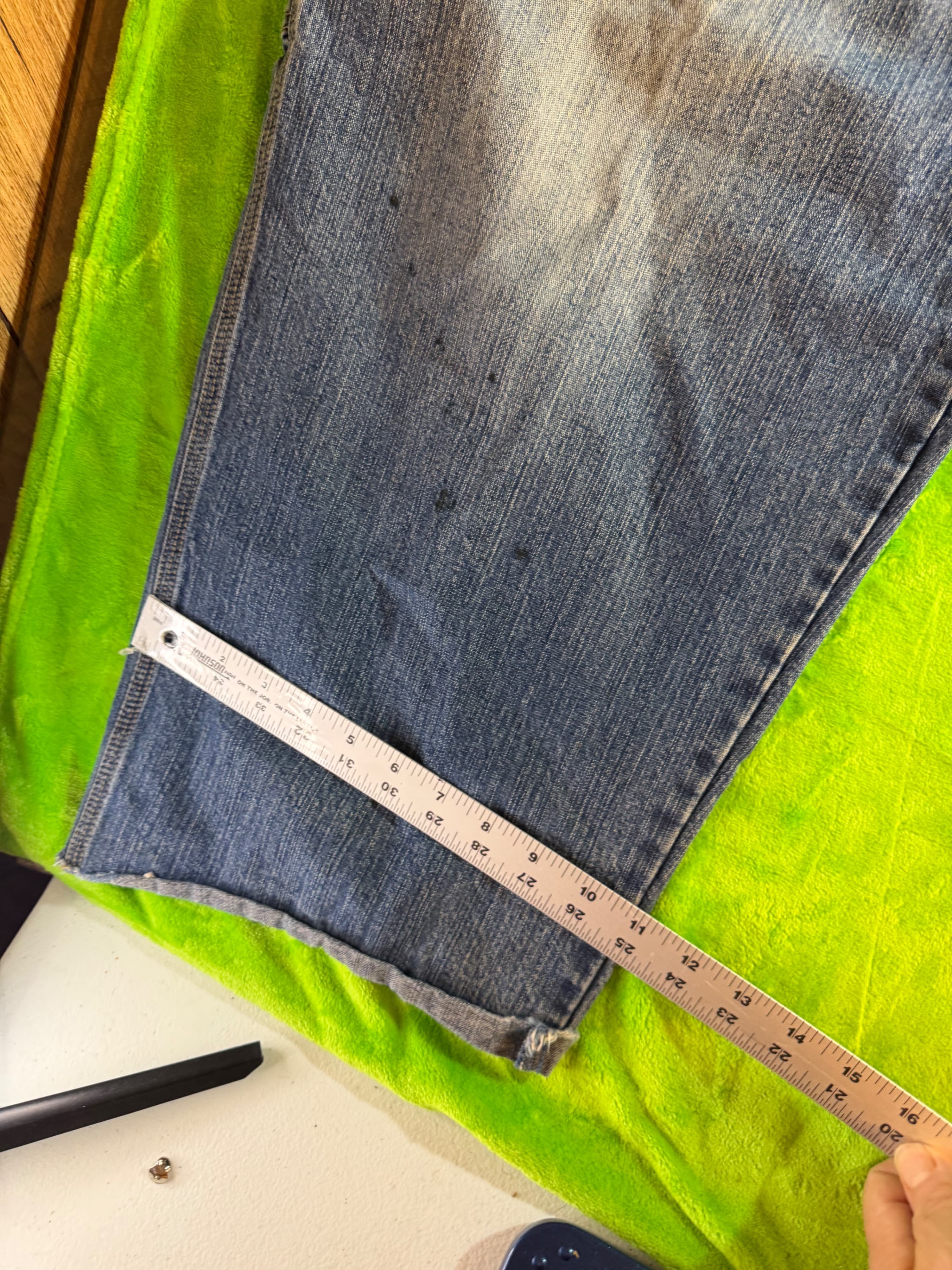 Vintage Y2K Premier International Carpenter Jeans Mens 38x30 Baggy Wide Leg - Thumbnail 9