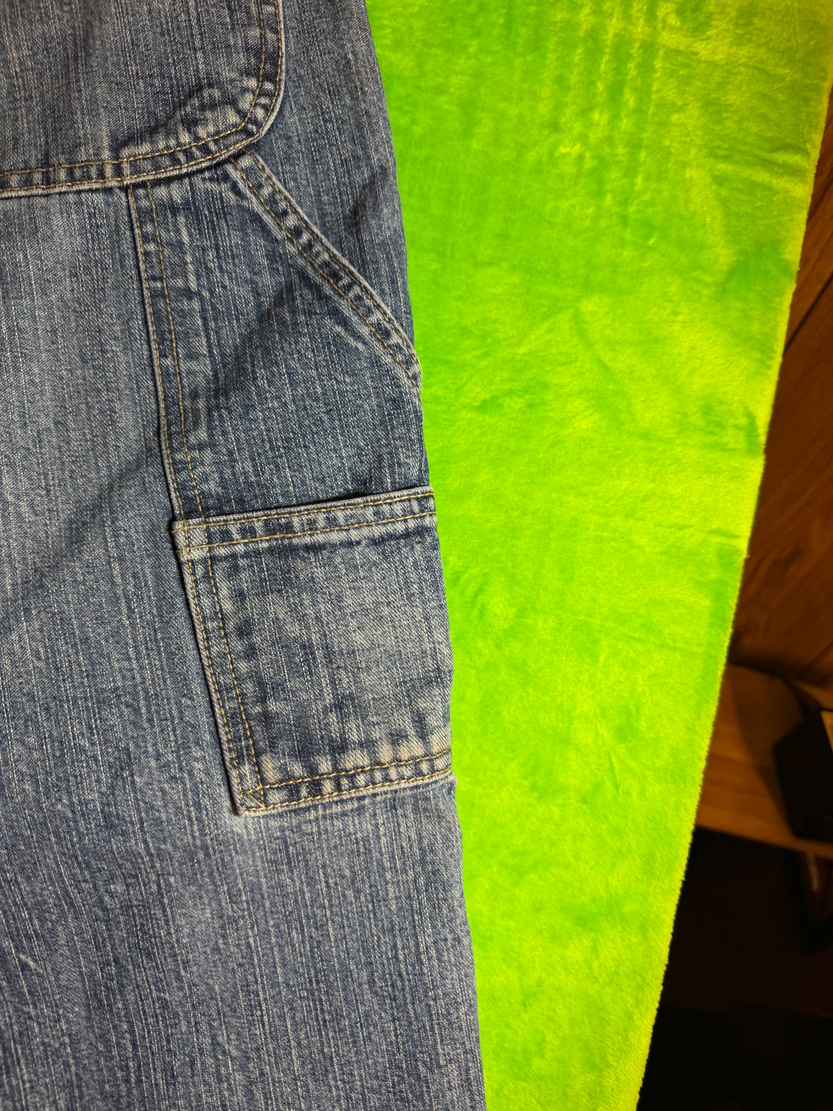 Vintage Y2K Premier International Carpenter Jeans Mens 38x30 Baggy Wide Leg - Thumbnail 4