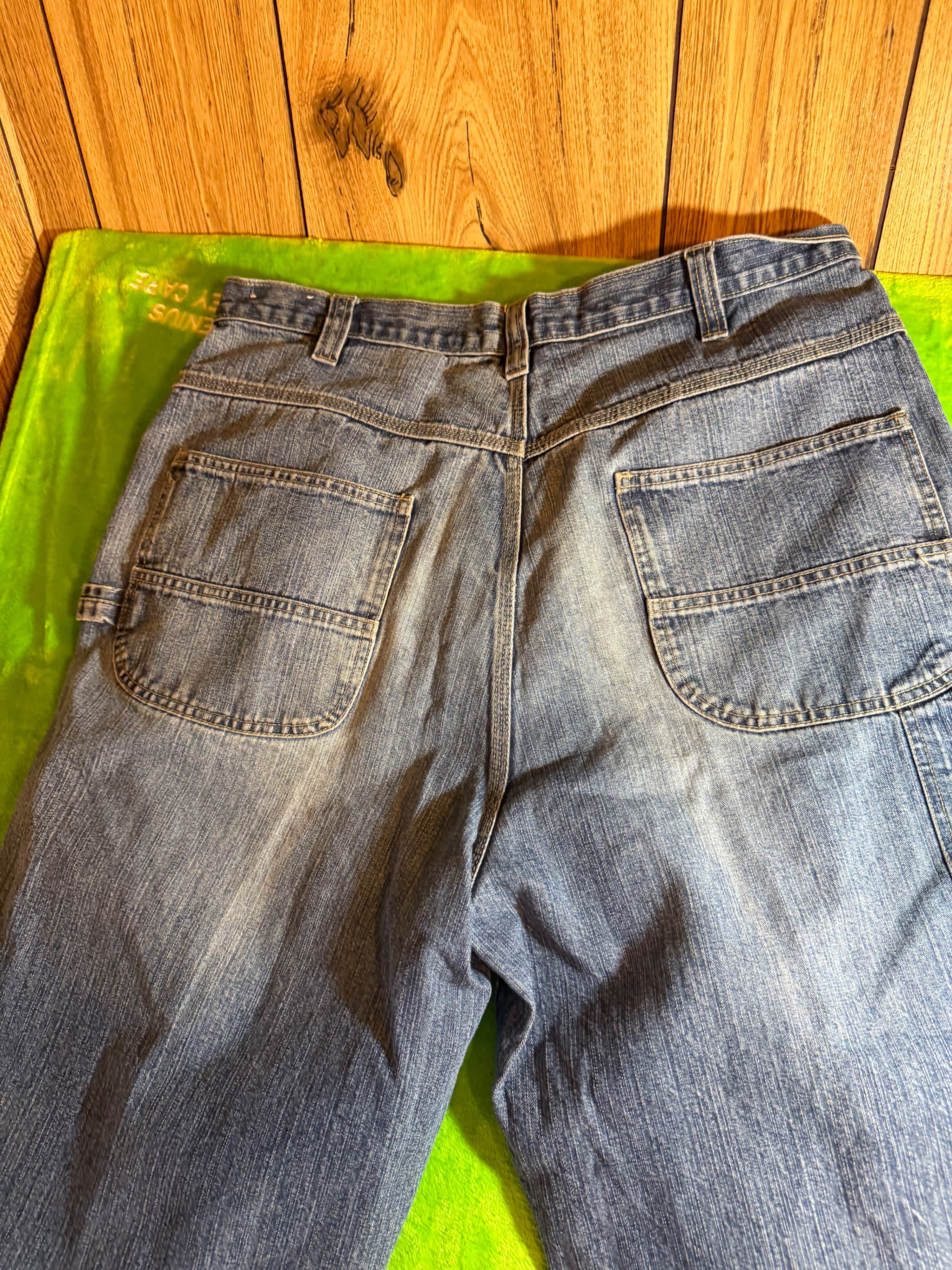 Vintage Y2K Premier International Carpenter Jeans Mens 38x30 Baggy Wide Leg - Thumbnail 5
