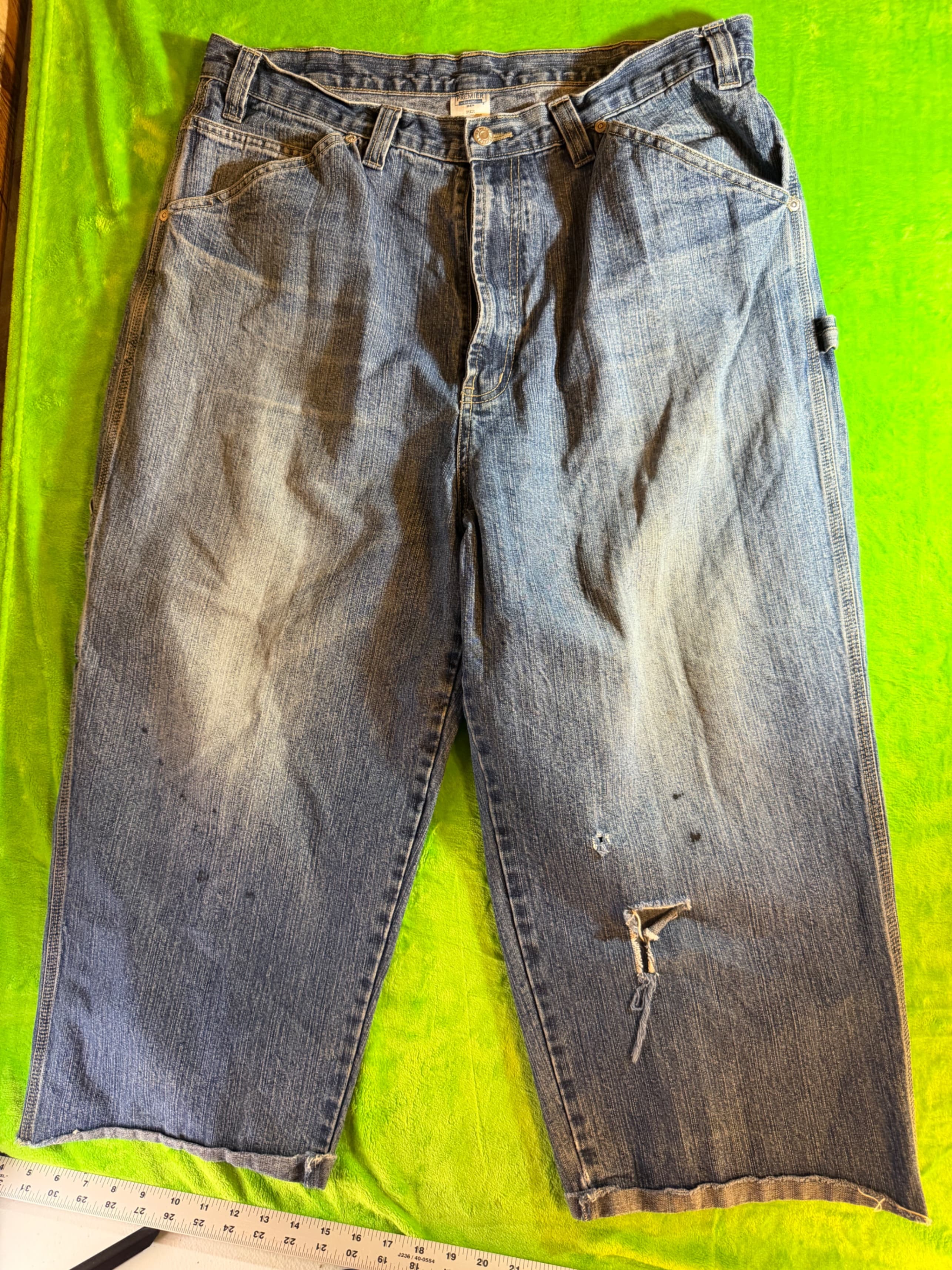Vintage Y2K Premier International Carpenter Jeans Mens 38x30 Baggy Wide Leg - Image 1
