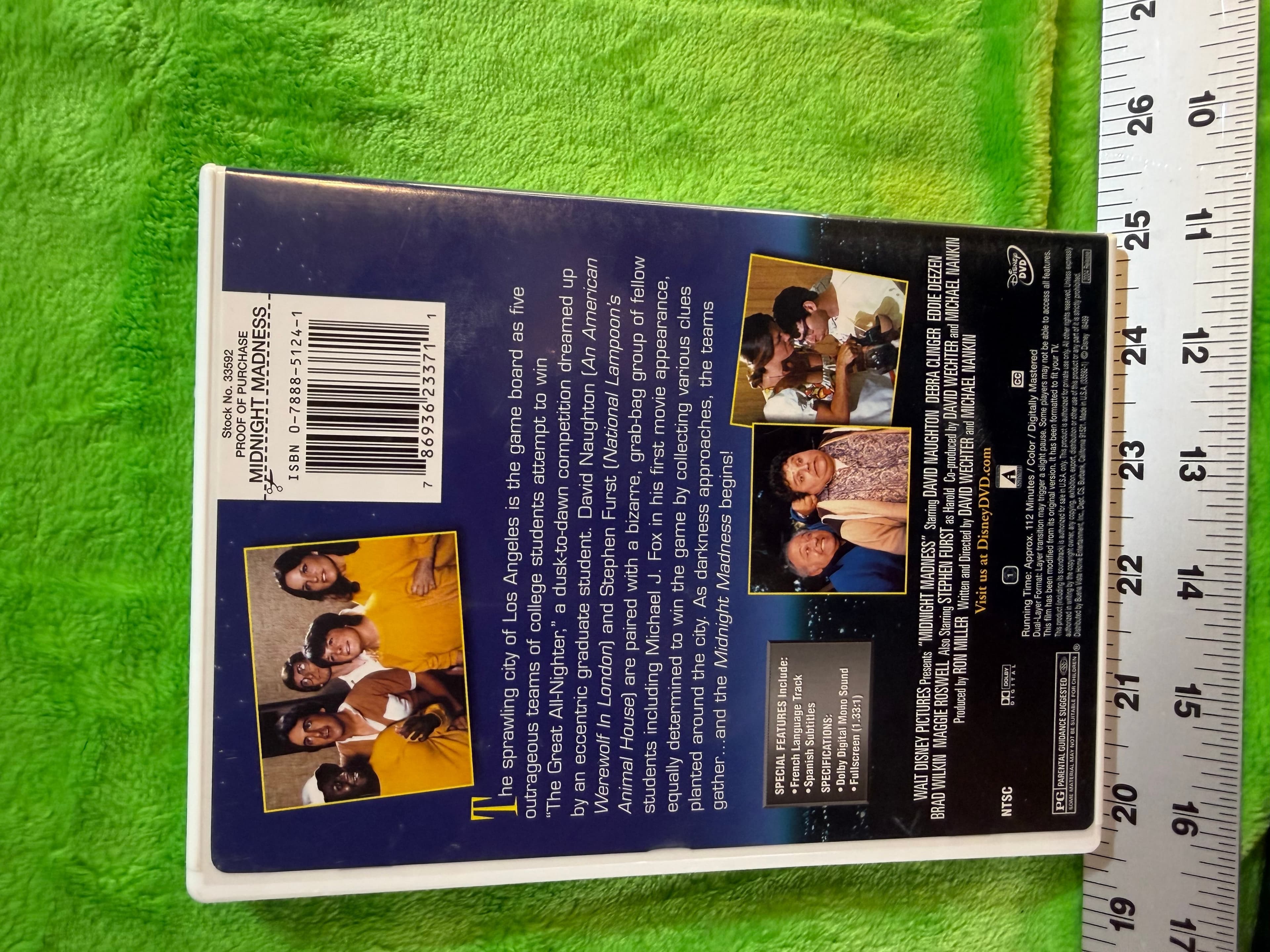 Walt Disney Midnight Madness DVD 1980 Comedy Adventure - Thumbnail 2