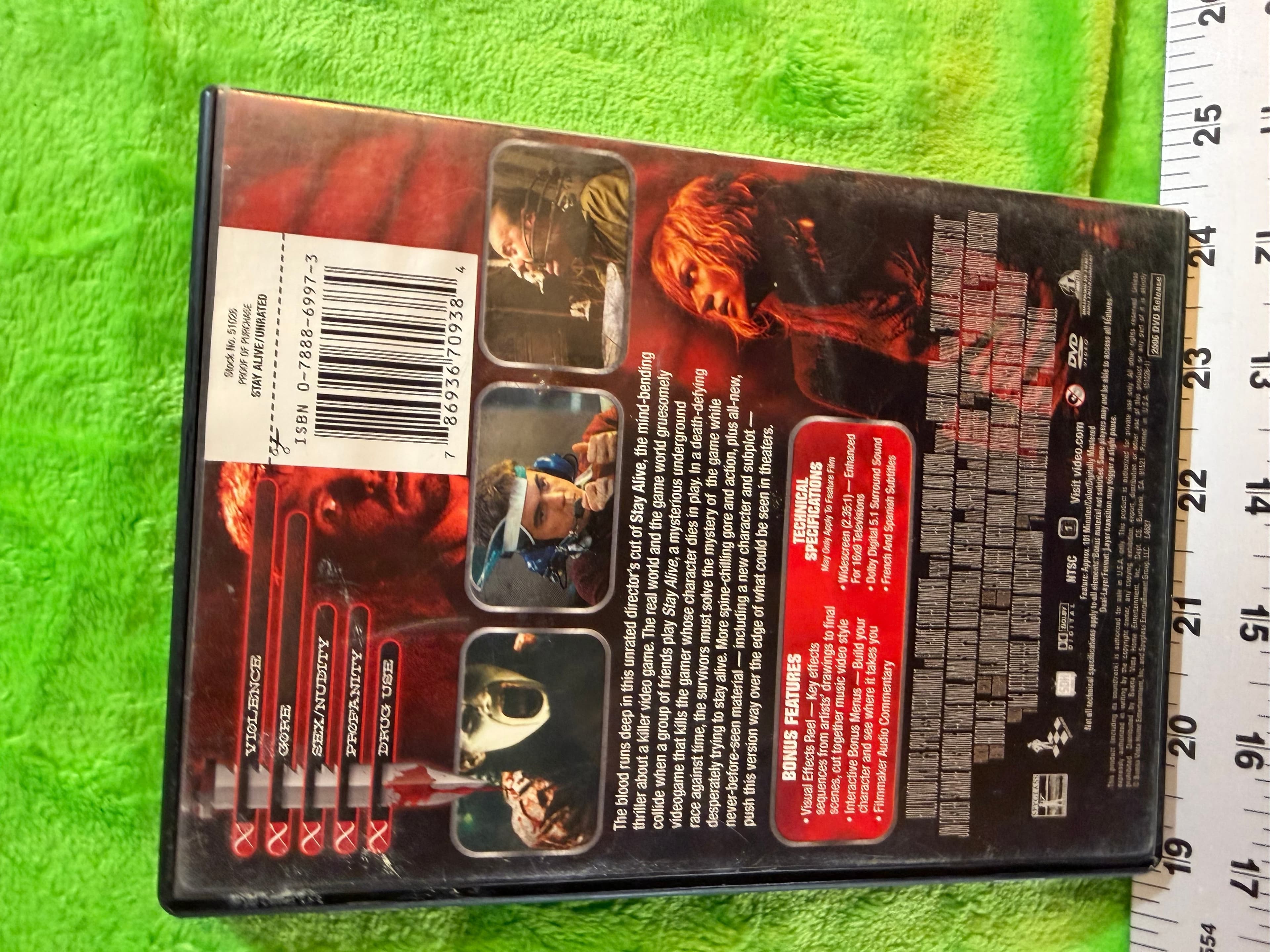 Stay Alive Unrated DVD Horror Movie with Bonus Features - Thumbnail 2