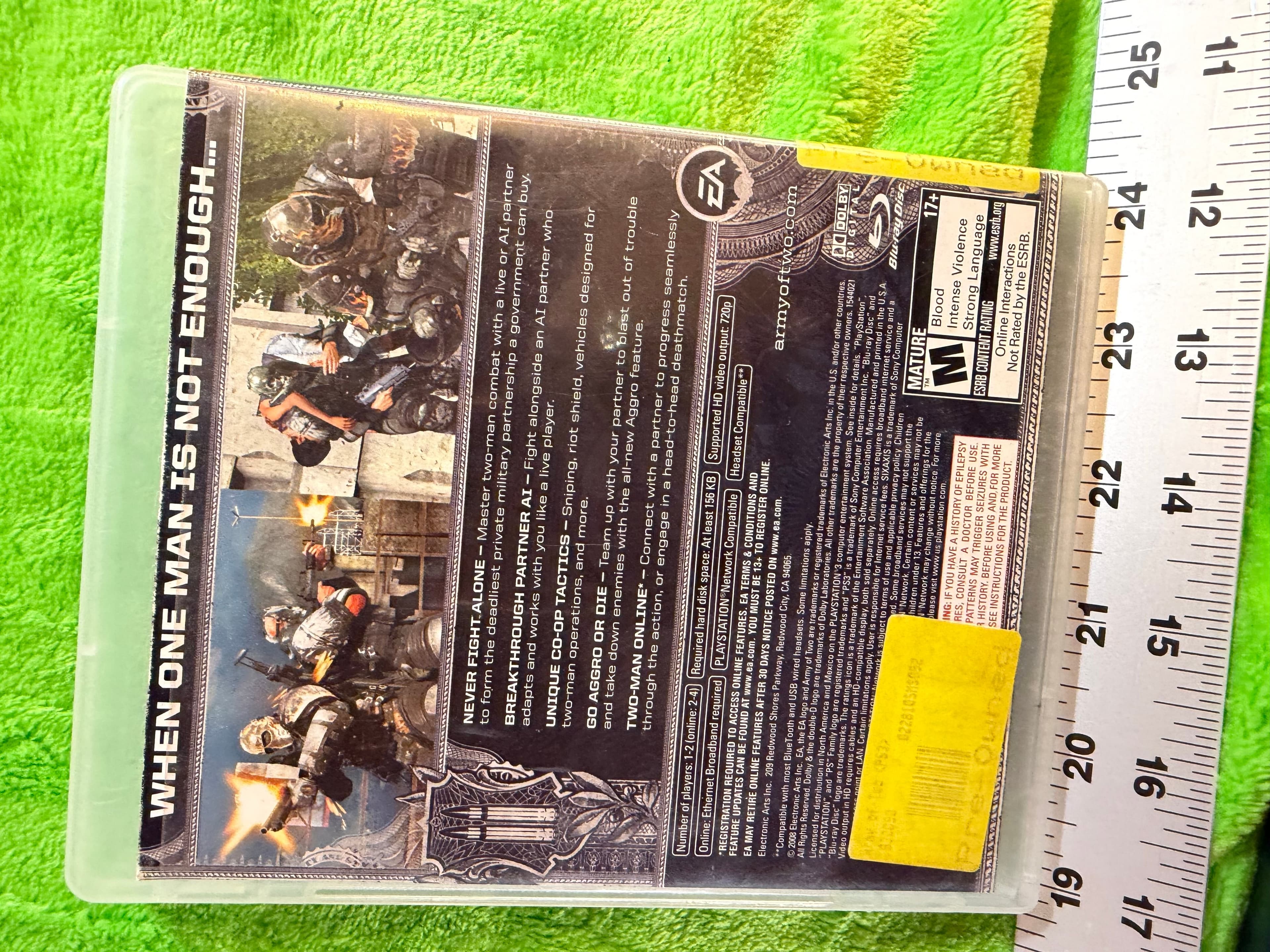 EA Army of Two PlayStation 3 Video Game Mature Rating - Thumbnail 2