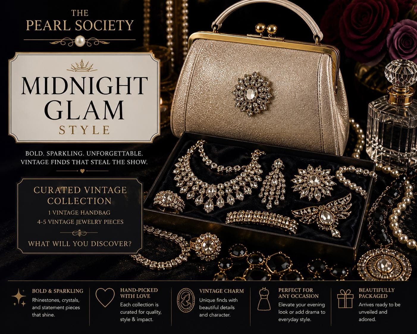 Vintage Handbag & Jewelry Mystery Box – Curated Collection Gift, Designer Style Surprise - Thumbnail 9