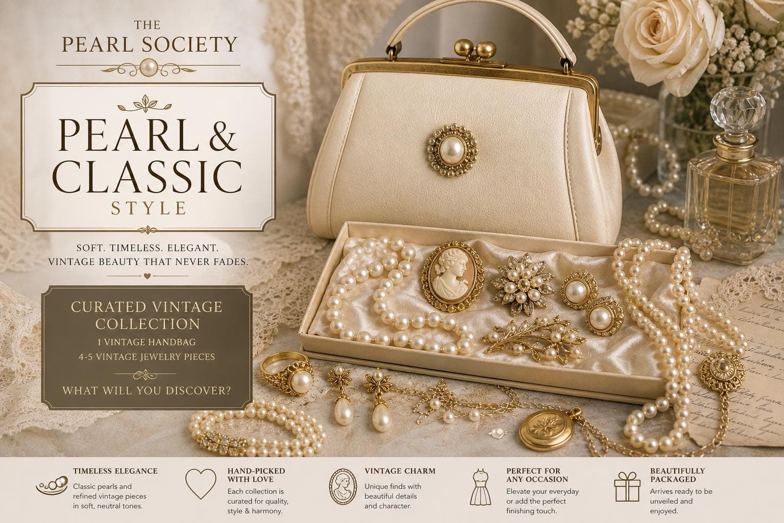 Vintage Handbag & Jewelry Mystery Box – Curated Collection Gift, Designer Style Surprise - Thumbnail 7