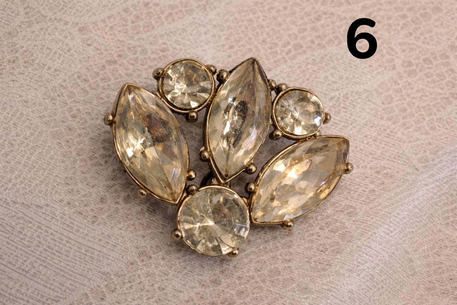 Vintage Brooch Collection – Choose Your Piece – Rhinestone Floral Wreath Starburst Mid Century Pins - Thumbnail 7