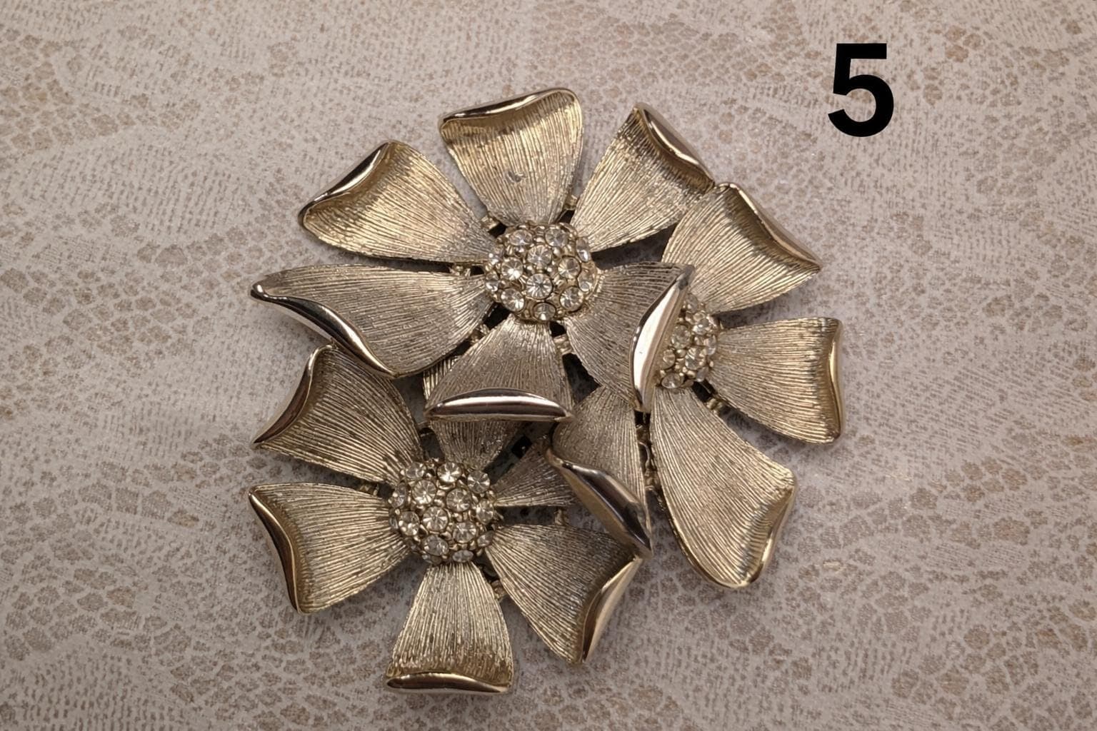 Vintage Brooch Collection – Choose Your Piece – Rhinestone Floral Wreath Starburst Mid Century Pins - Thumbnail 6