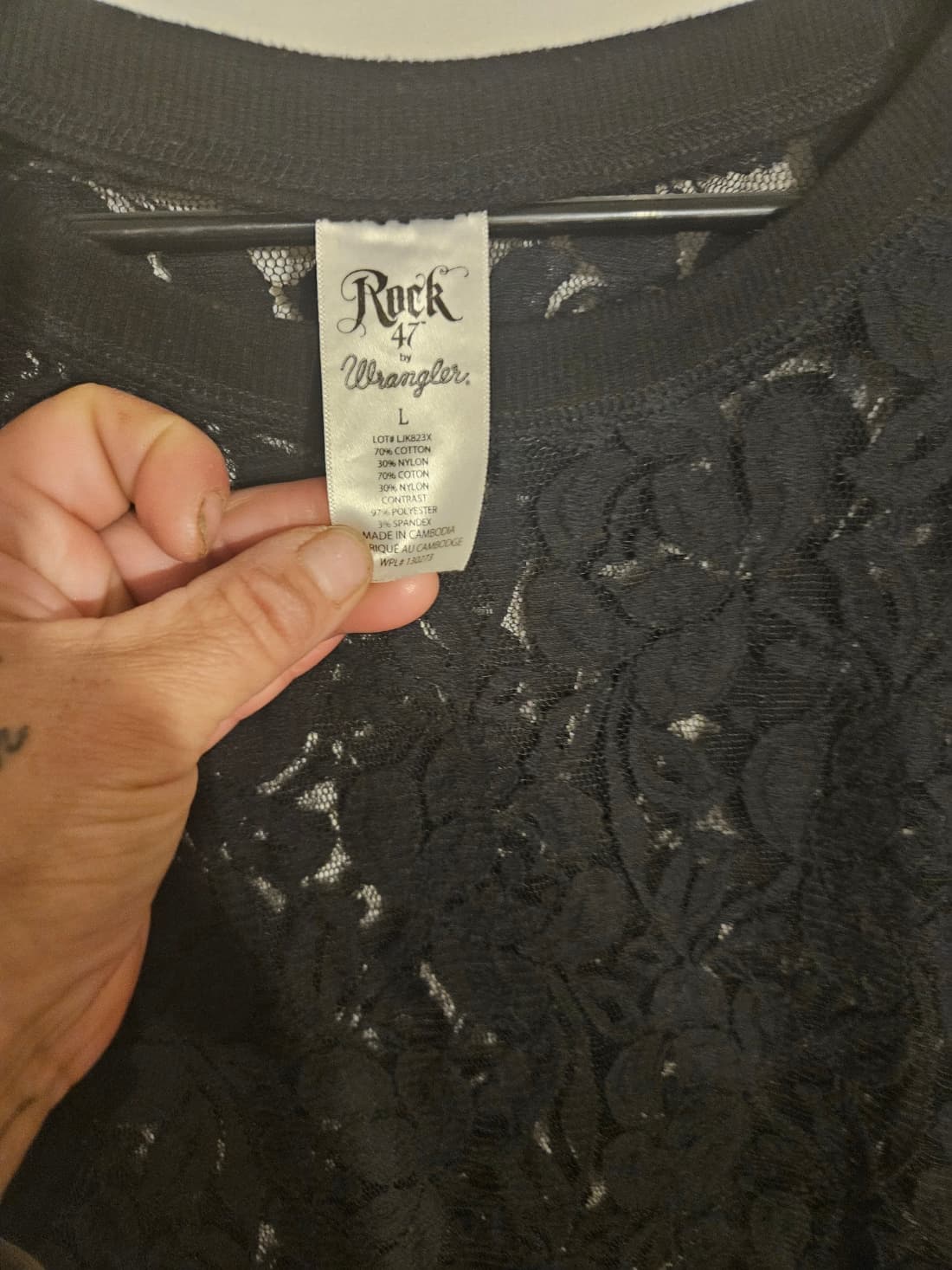 Black Lace Long Sleeve Sweater - Thumbnail 2