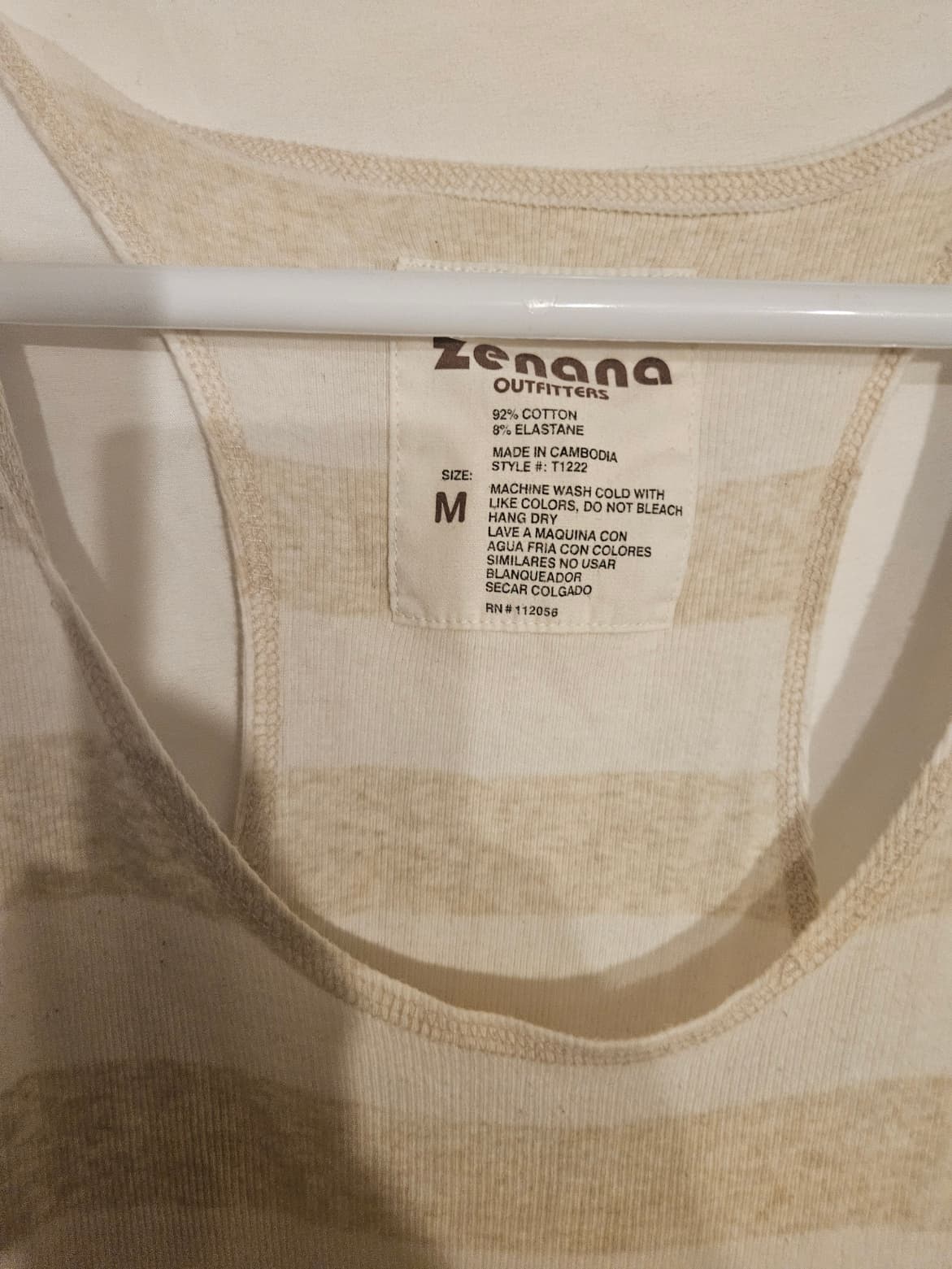 Zenana Striped Tank Top Medium - Image 1