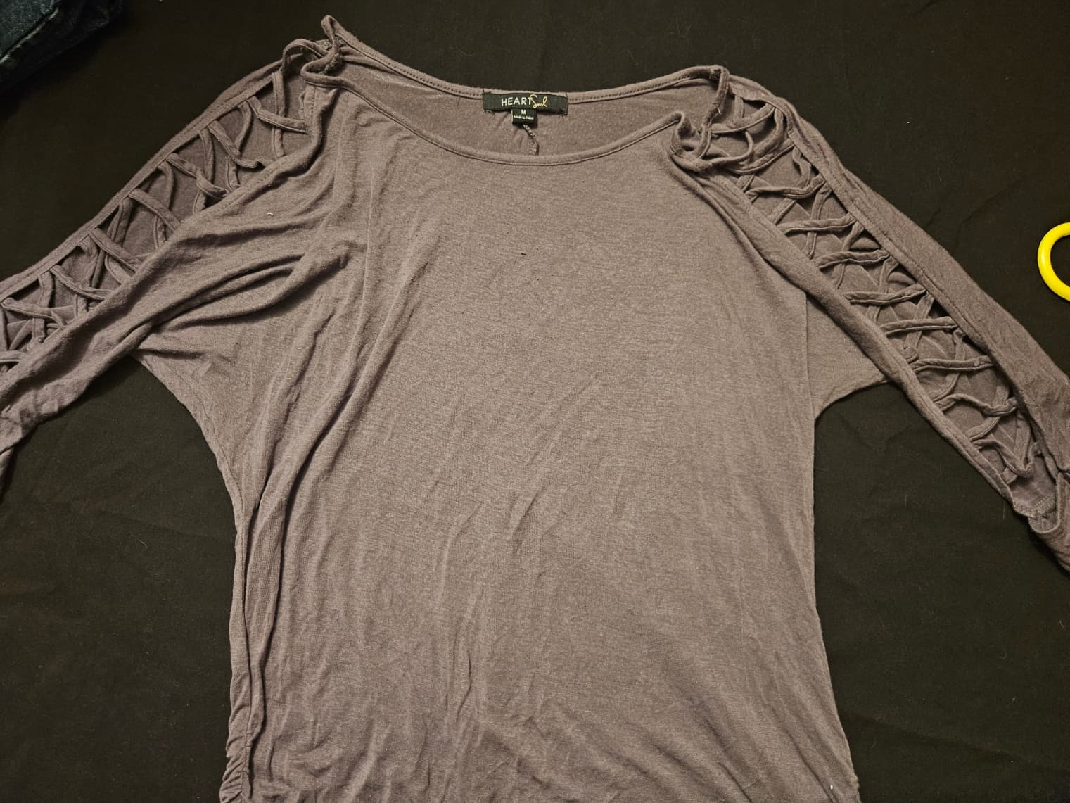 Heart Soul Women's Top with Lattice Sleeve Detail - Image 1