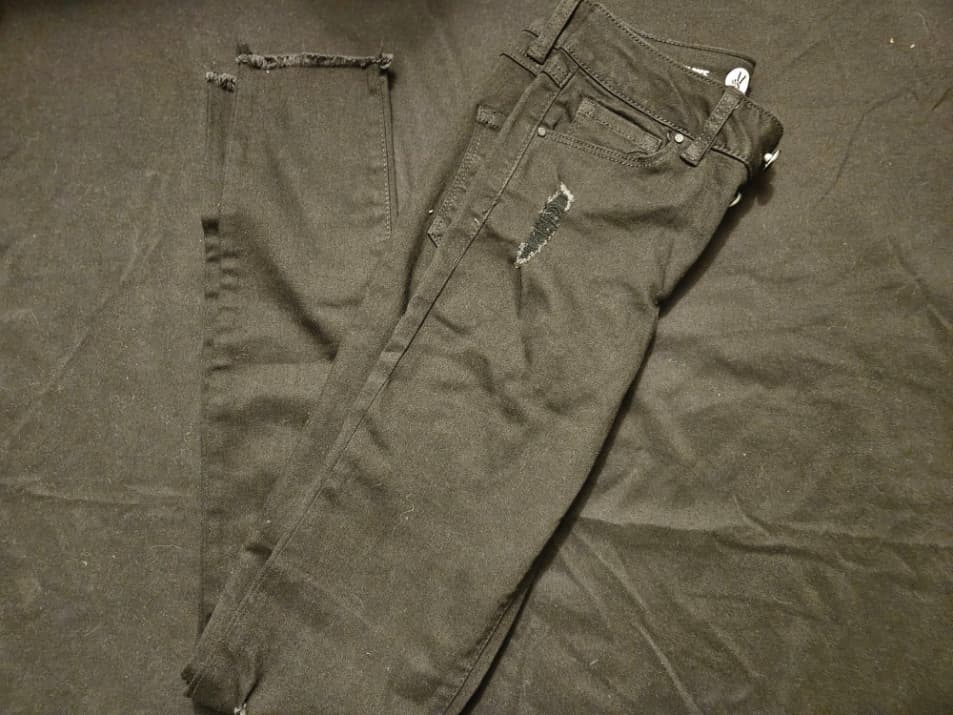 Black Denim Jeans with Back Pockets - Thumbnail 4