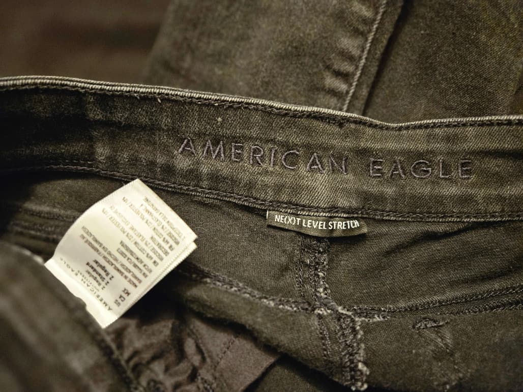 American Eagle Black Skinny Jeans Size 4 - Thumbnail 2