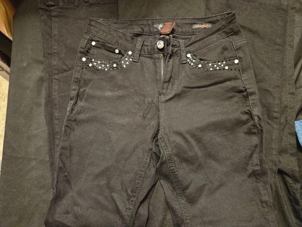 Earl Jeans Black Studded Pocket Denim Jeans - Thumbnail 2