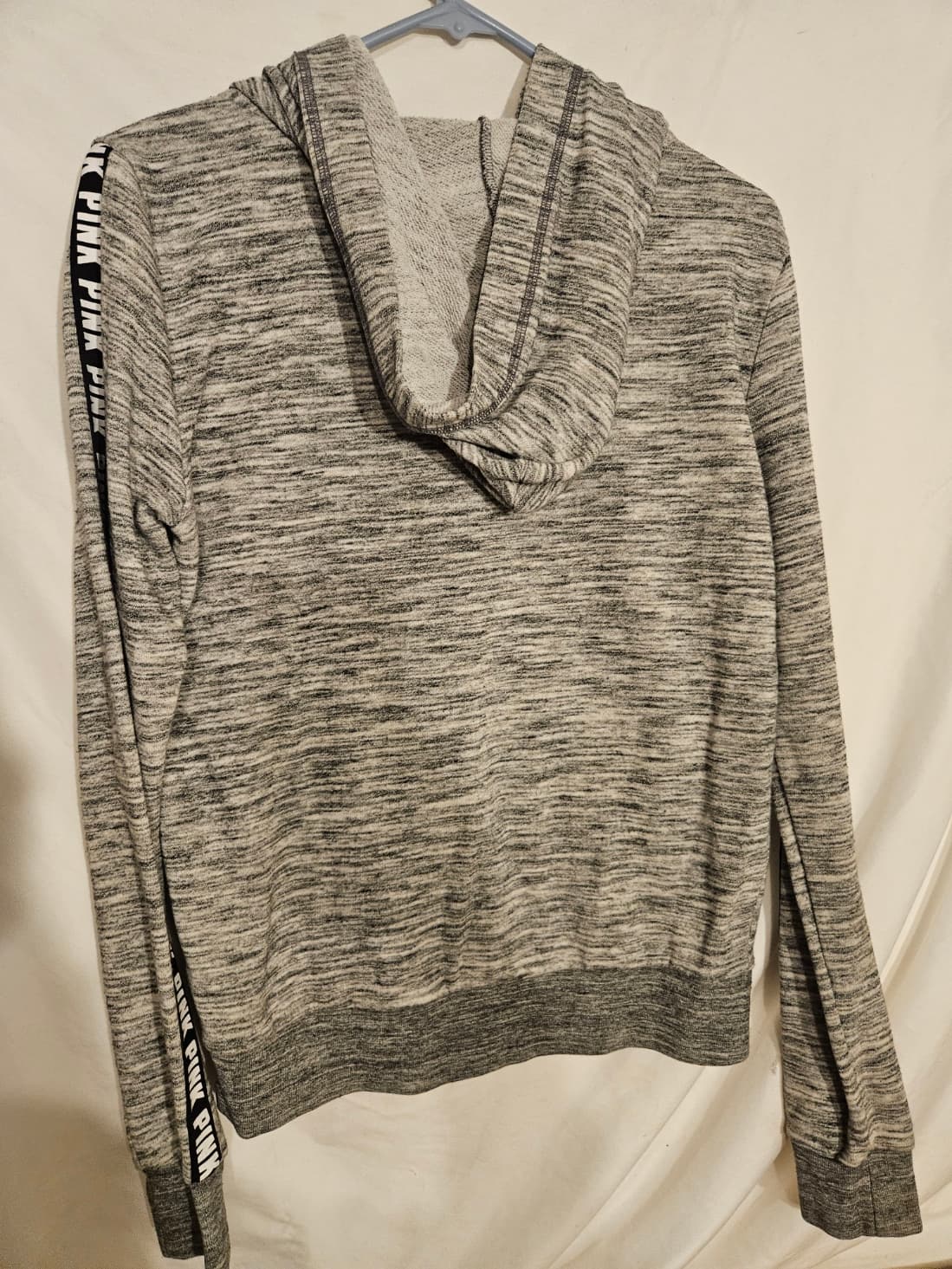 Victoria's Secret PINK Grey Zip-Up Hoodie Size M - Thumbnail 3