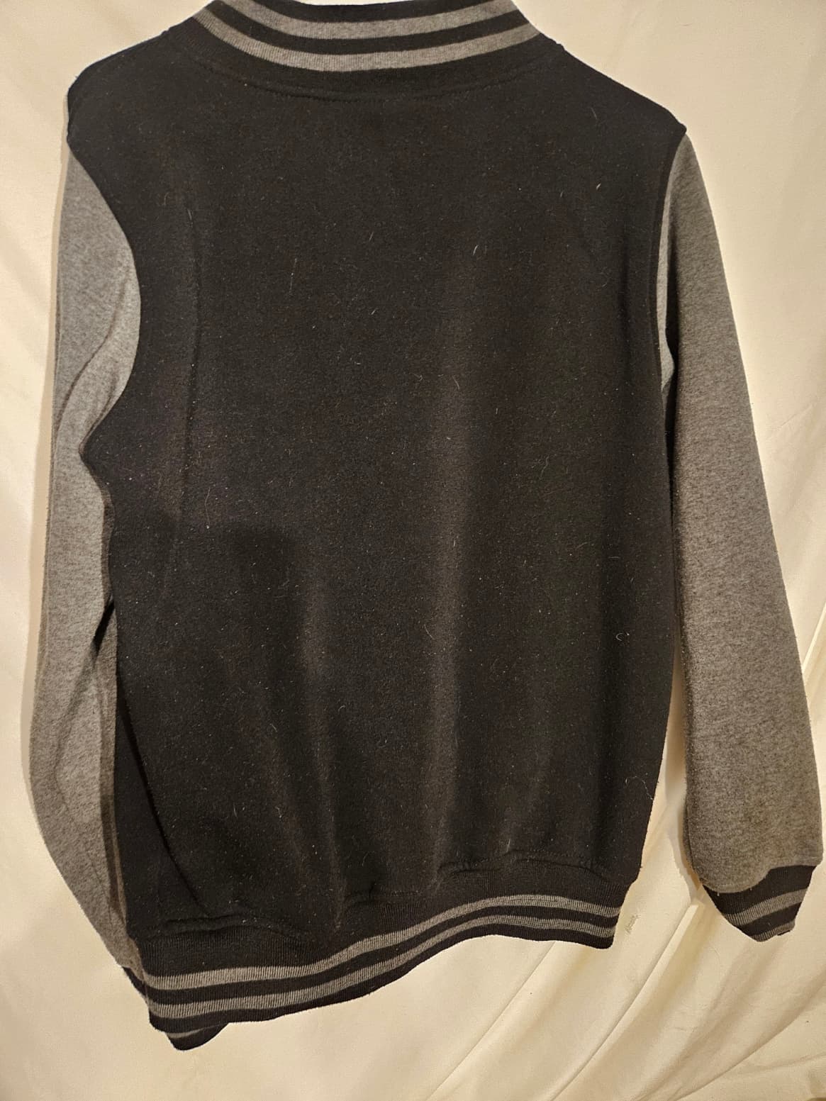 Criminal Damage Black and Grey Varsity Jacket - Thumbnail 2