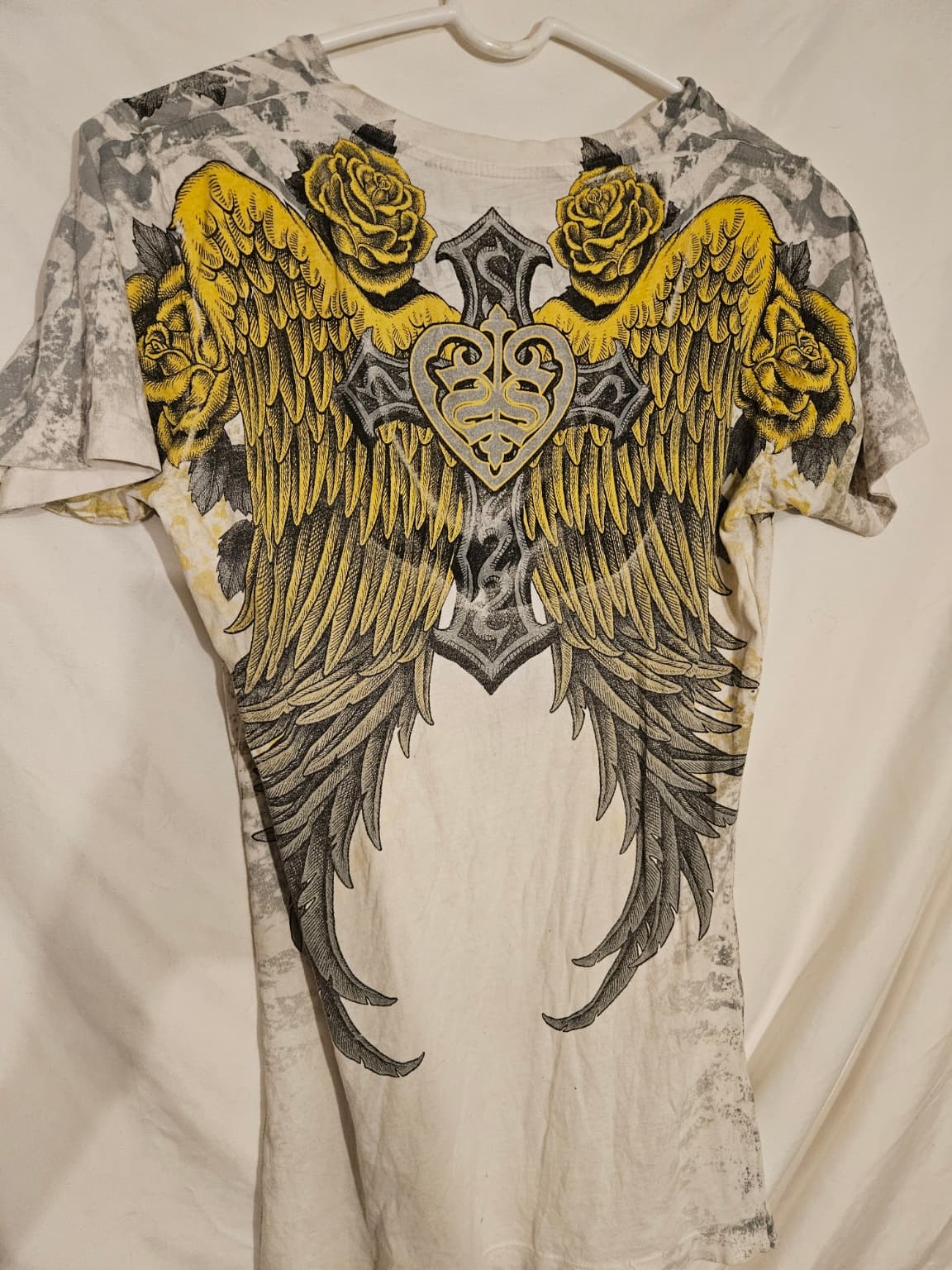 Sinful Affliction Graphic V-Neck T-Shirt - Thumbnail 2