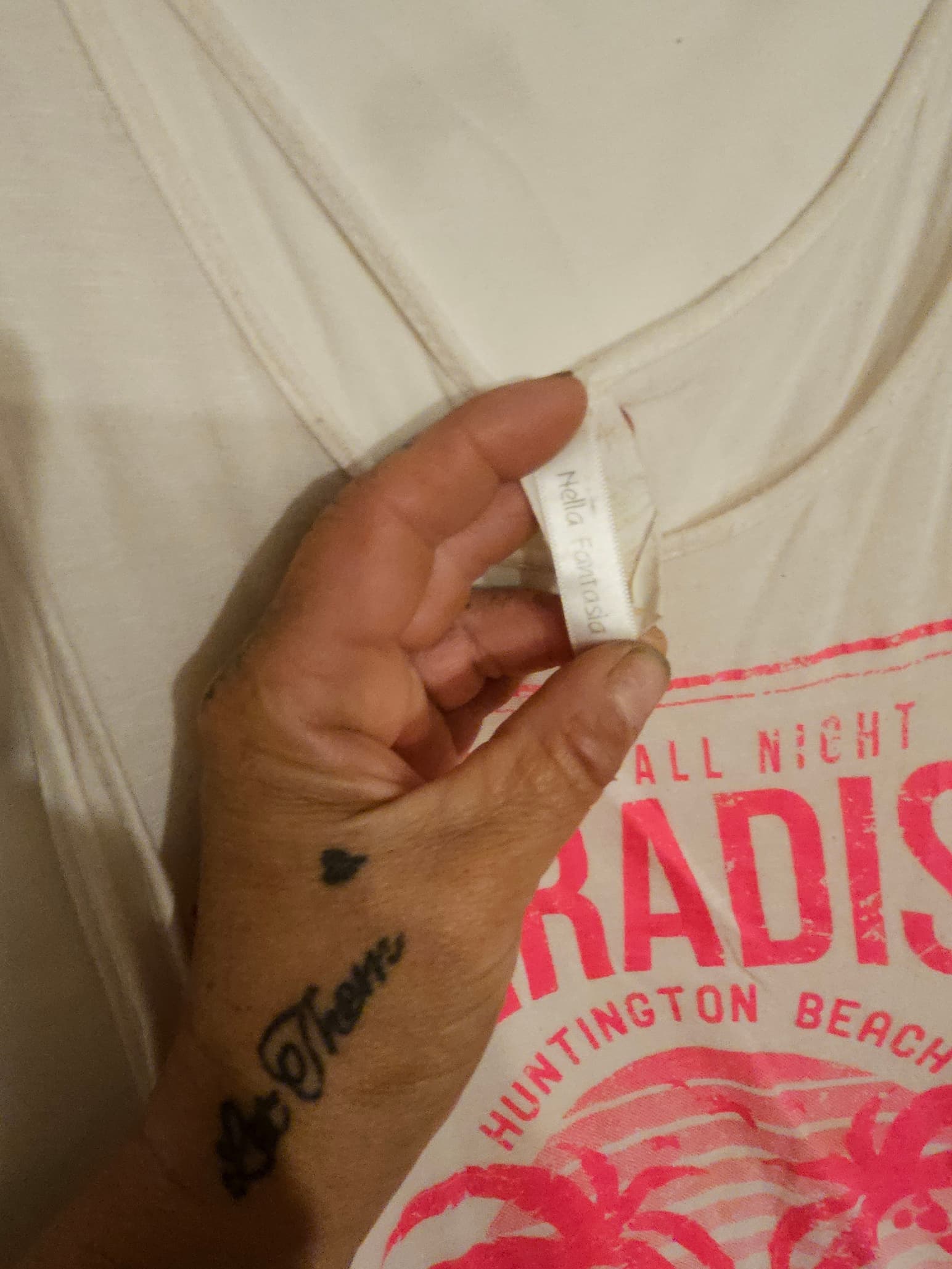 Paradise Graphic Tank Top with Pink Print - Thumbnail 2