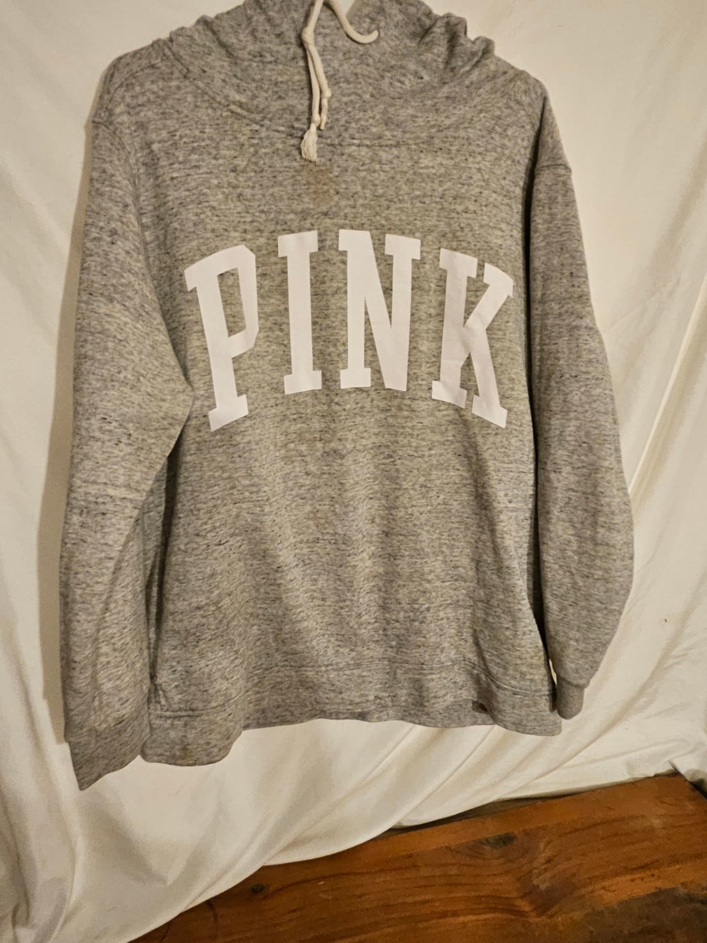 Victoria's Secret PINK Grey Hoodie Sweatshirt - Image 1