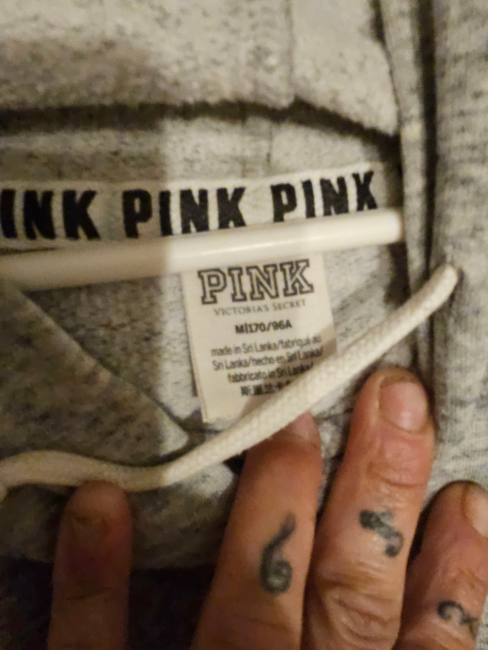 Victoria's Secret PINK Grey Hoodie Sweatshirt - Thumbnail 2