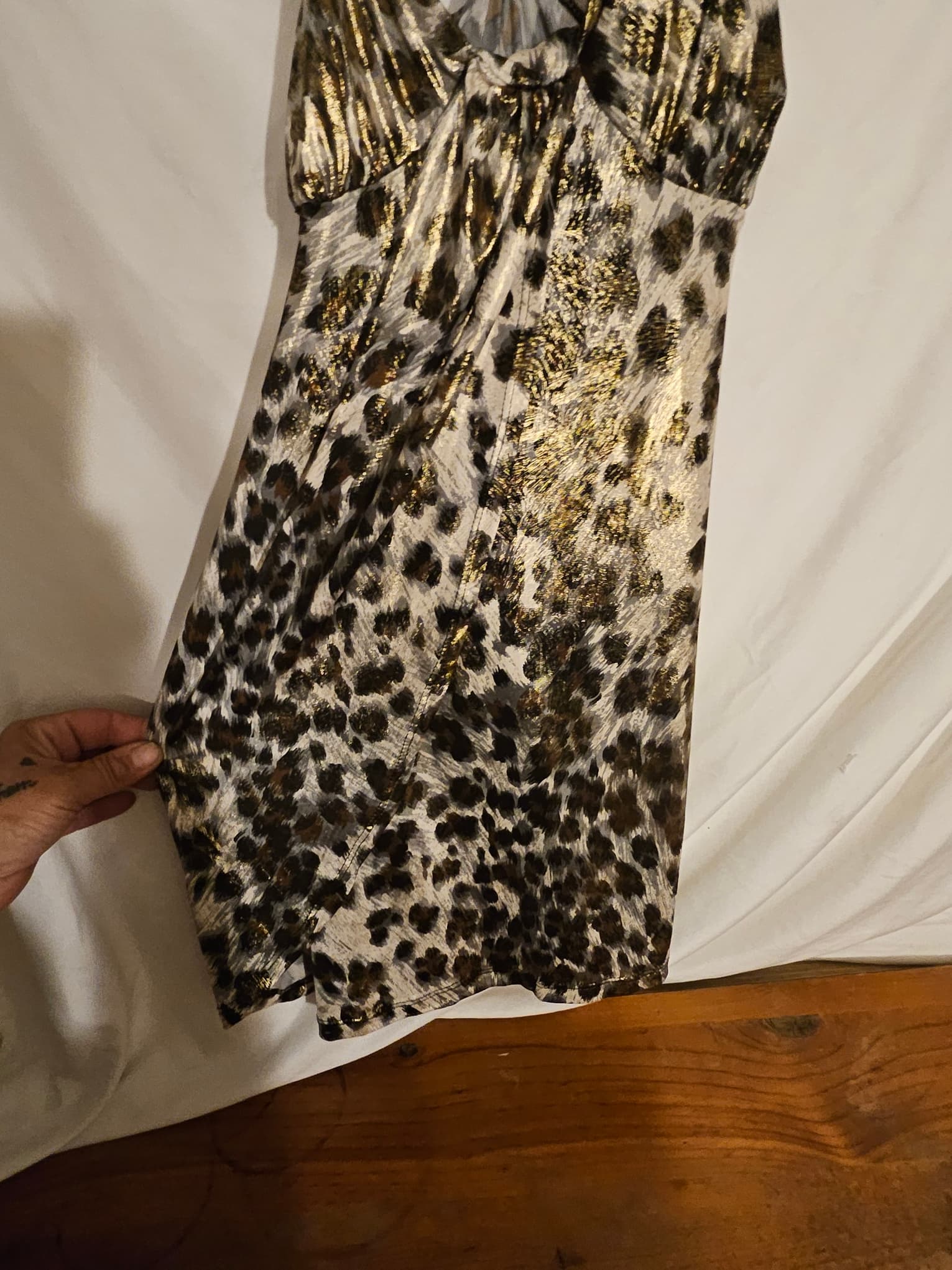 Leopard Print Spaghetti Strap Slip Dress - Image 1