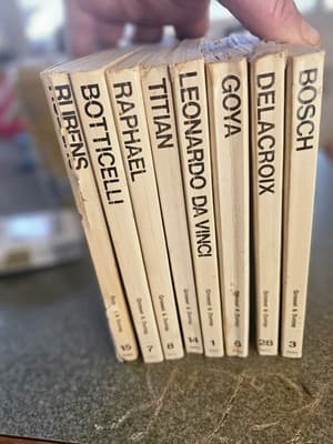 Vintage Grosset Art Library Books Lot Bosch Goya Rubens Da Vinci Botticelli Art - Image 1