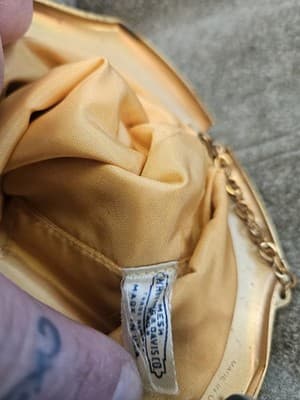 Vintage Whiting & Davis Gold Tone Metal Mesh Evening Bag Purse Chain Strap USA - Thumbnail 6