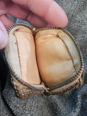 Vintage Gold Tone Metal Mesh Coin Purse Small Compact Wallet Card Case - Thumbnail 3