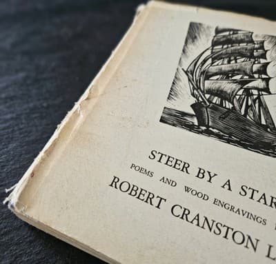 Steer By a Star Robert Cranston Lee Signed 1st Edition 1946 Wood Engravings DJ - Thumbnail 3