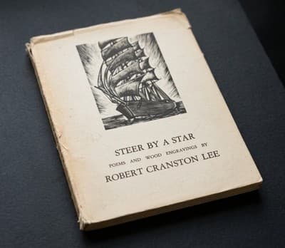Steer By a Star Robert Cranston Lee Signed 1st Edition 1946 Wood Engravings DJ - Thumbnail 2