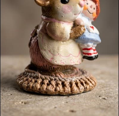 M-070 Wee Forest Folk “Me & Raggedy Ann” 1982 Retired Annette Petersen AP Signed - Thumbnail 4