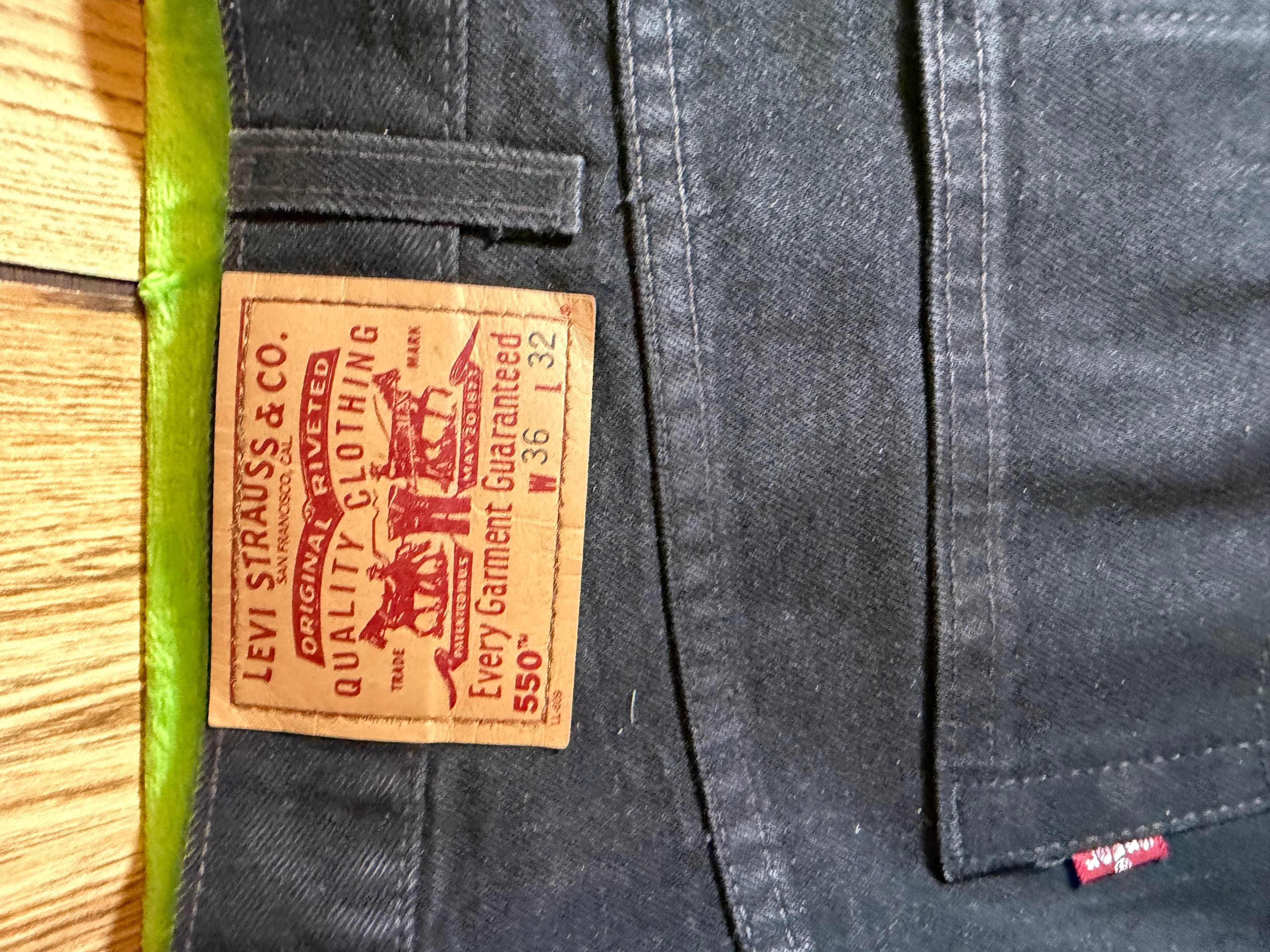 Vintage 1984 Levi's 550 Relaxed Fit Black Jeans Mens 36x32 Made in Mexico NWOT - Thumbnail 6