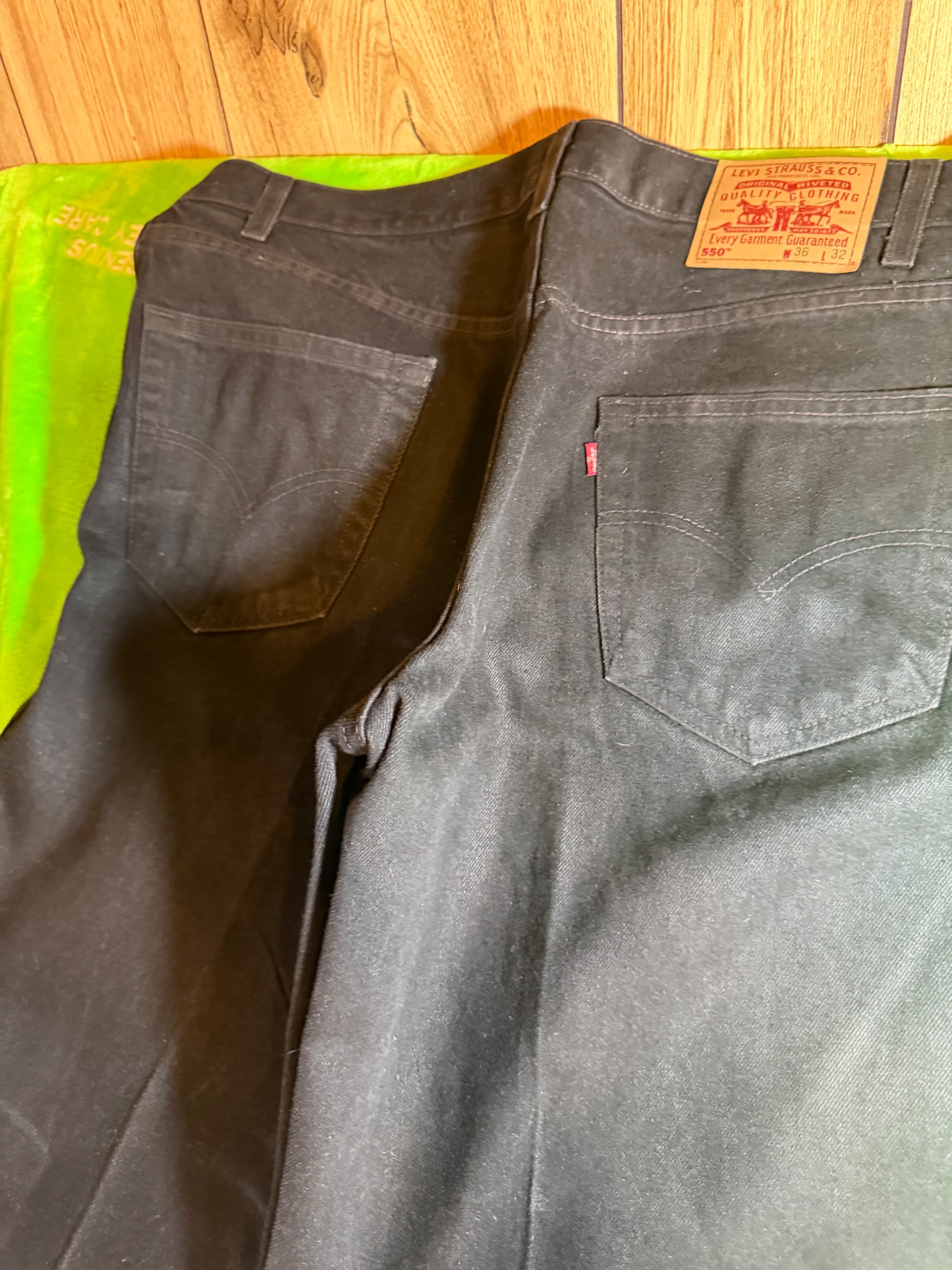 Vintage 1984 Levi's 550 Relaxed Fit Black Jeans Mens 36x32 Made in Mexico NWOT - Thumbnail 8