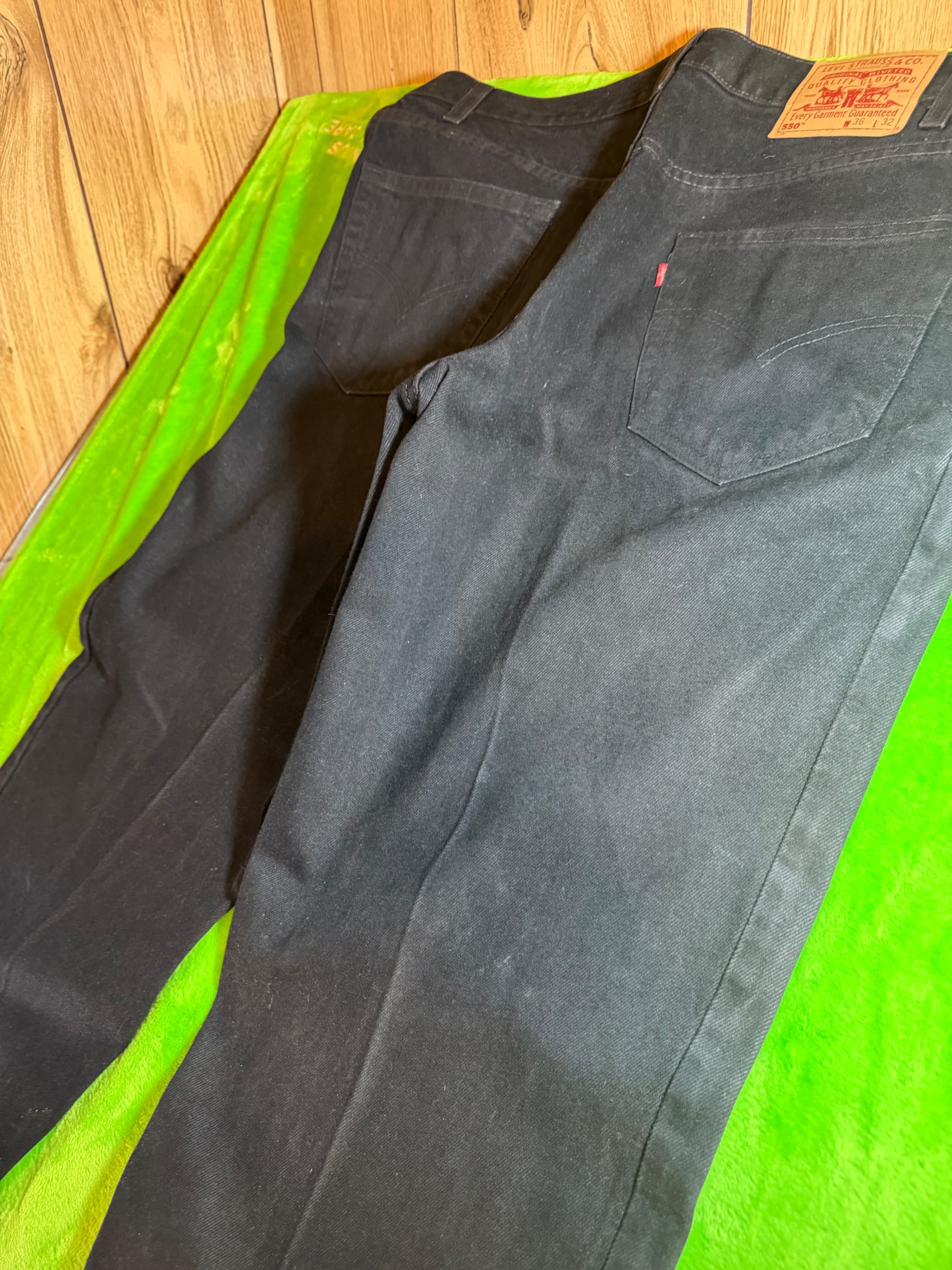 Vintage 1984 Levi's 550 Relaxed Fit Black Jeans Mens 36x32 Made in Mexico NWOT - Thumbnail 7