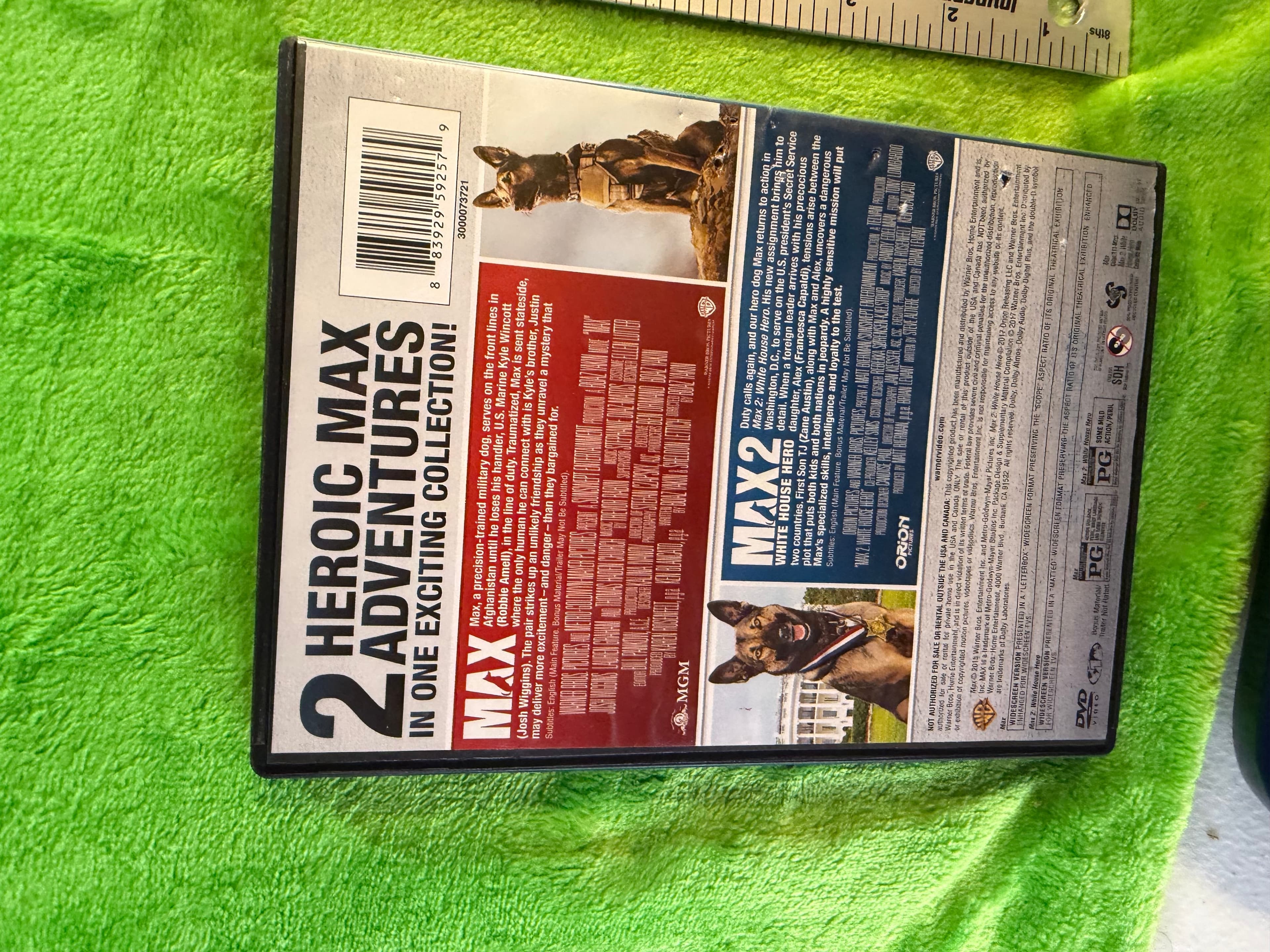 Max 2 Film Collection DVD Set Max & Max 2 White House Hero - Thumbnail 2