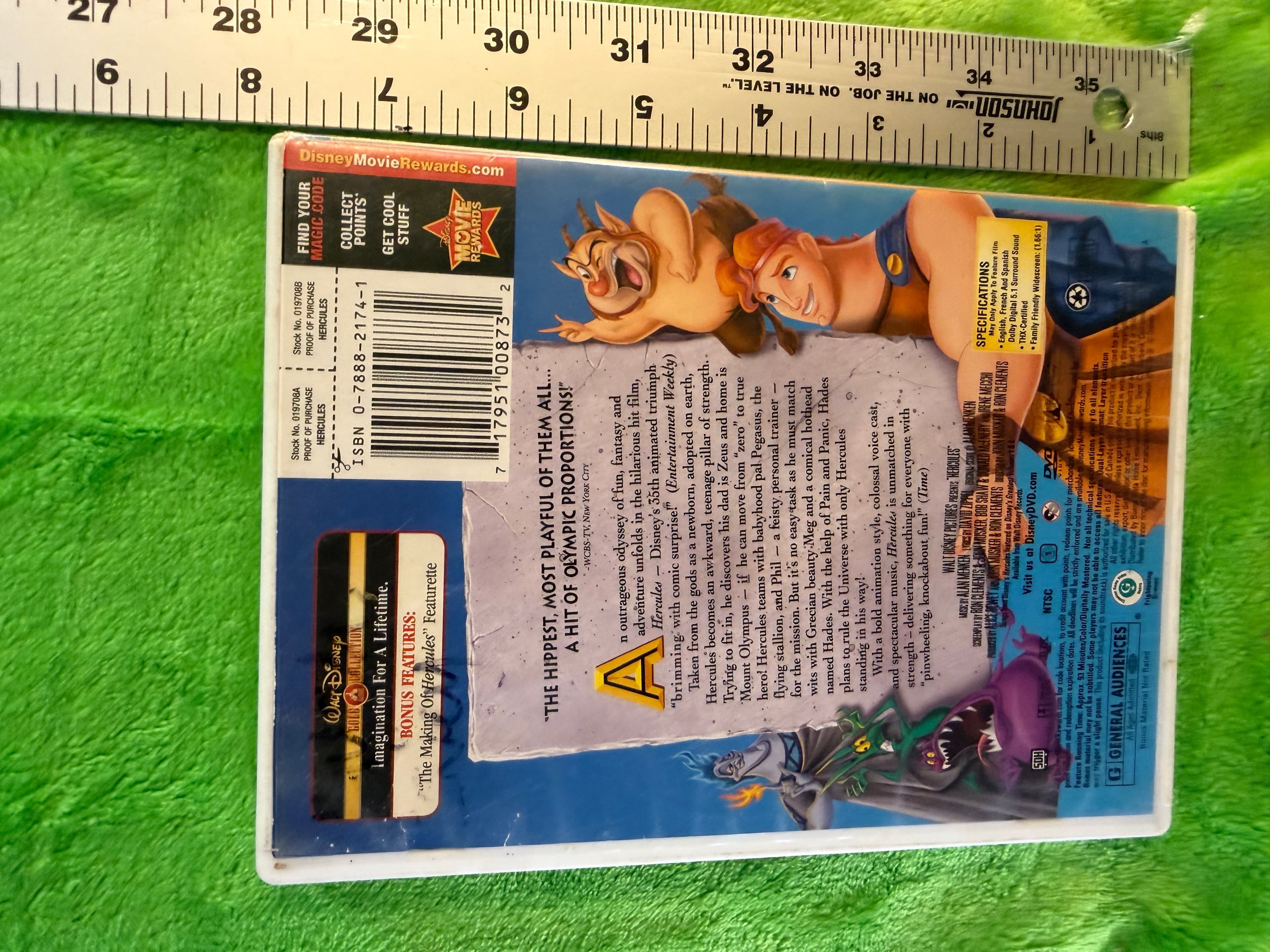 Walt Disney Gold Collection Hercules VHS Animated Movie - Thumbnail 2