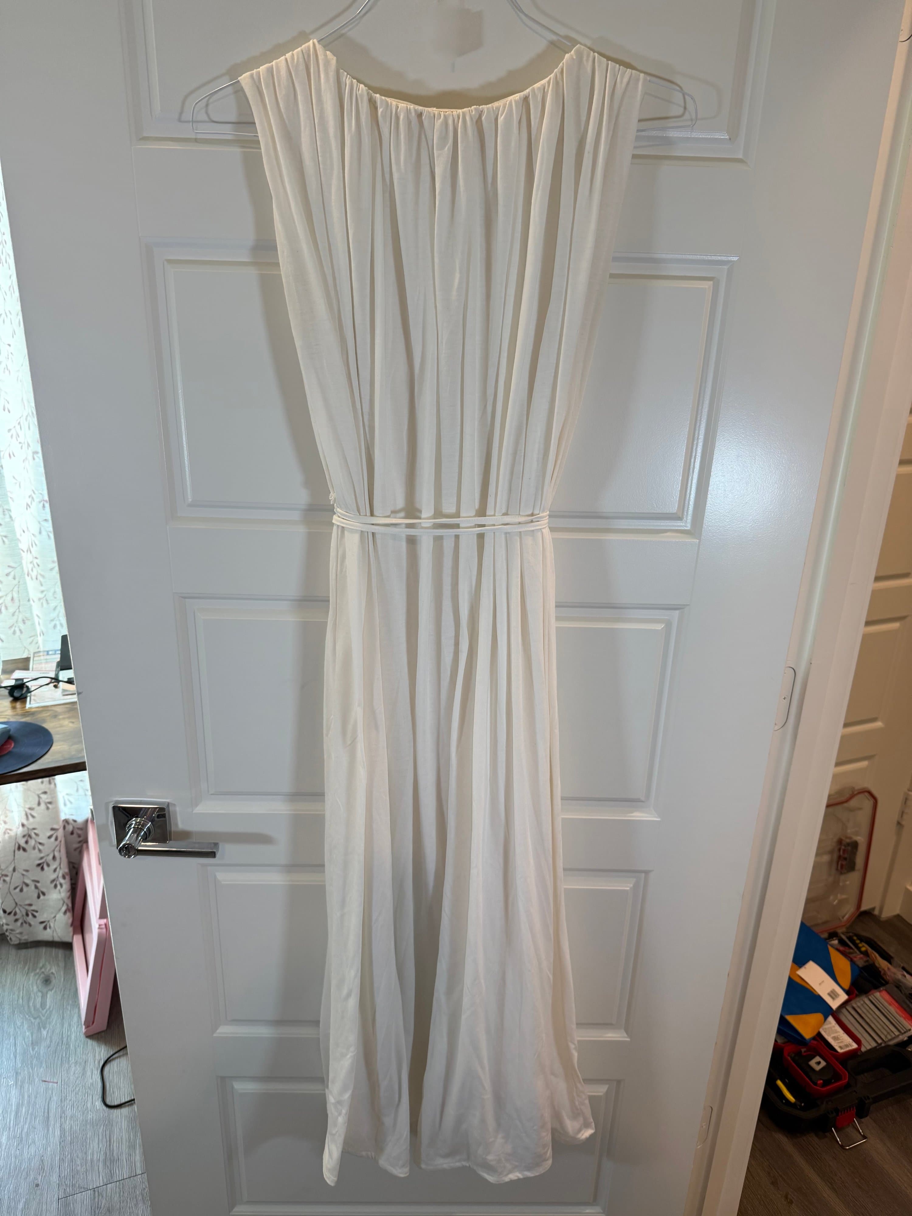 H&M White Maxi Dress XS - Thumbnail 2