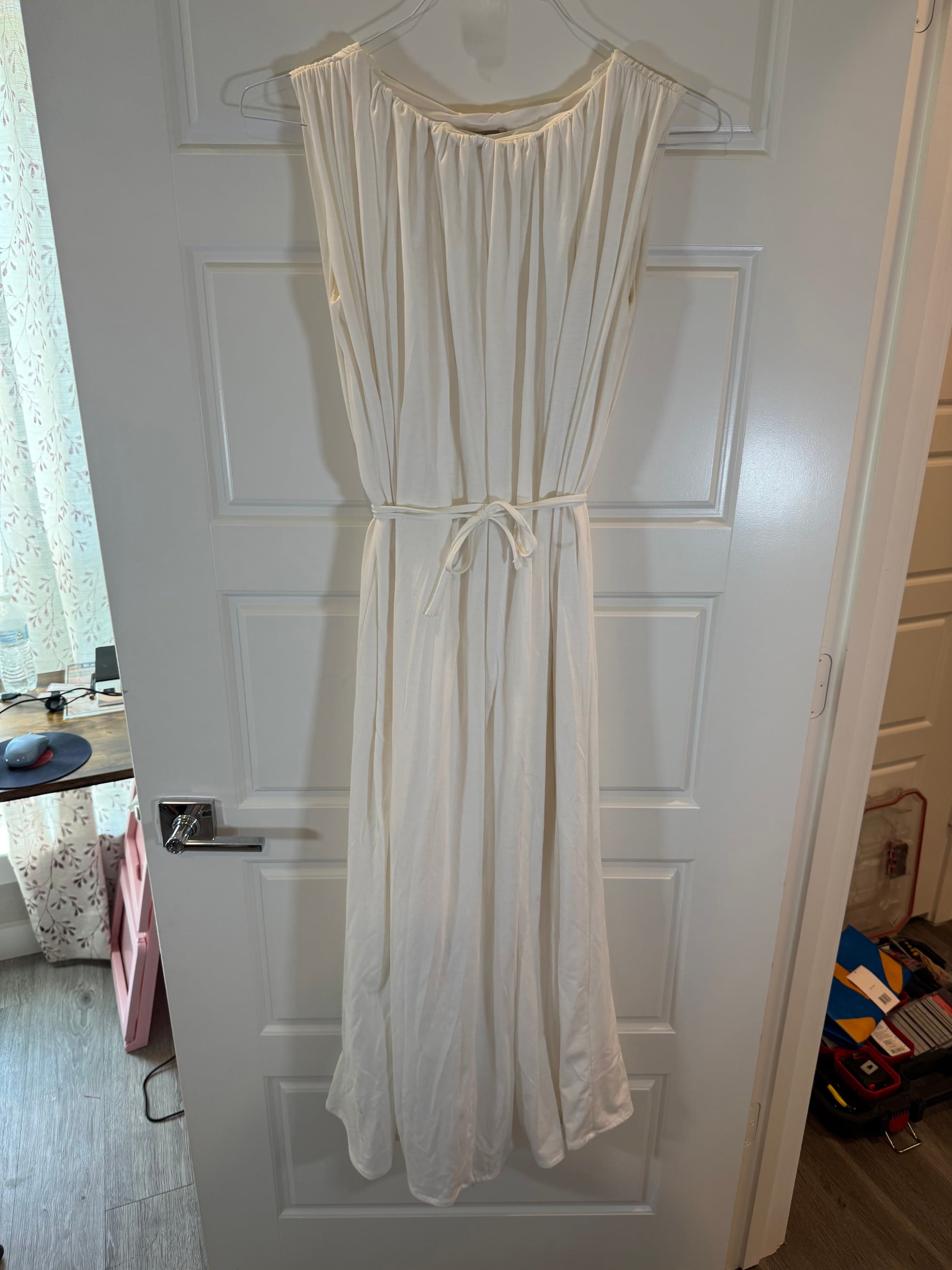 H&M White Maxi Dress XS - Thumbnail 3