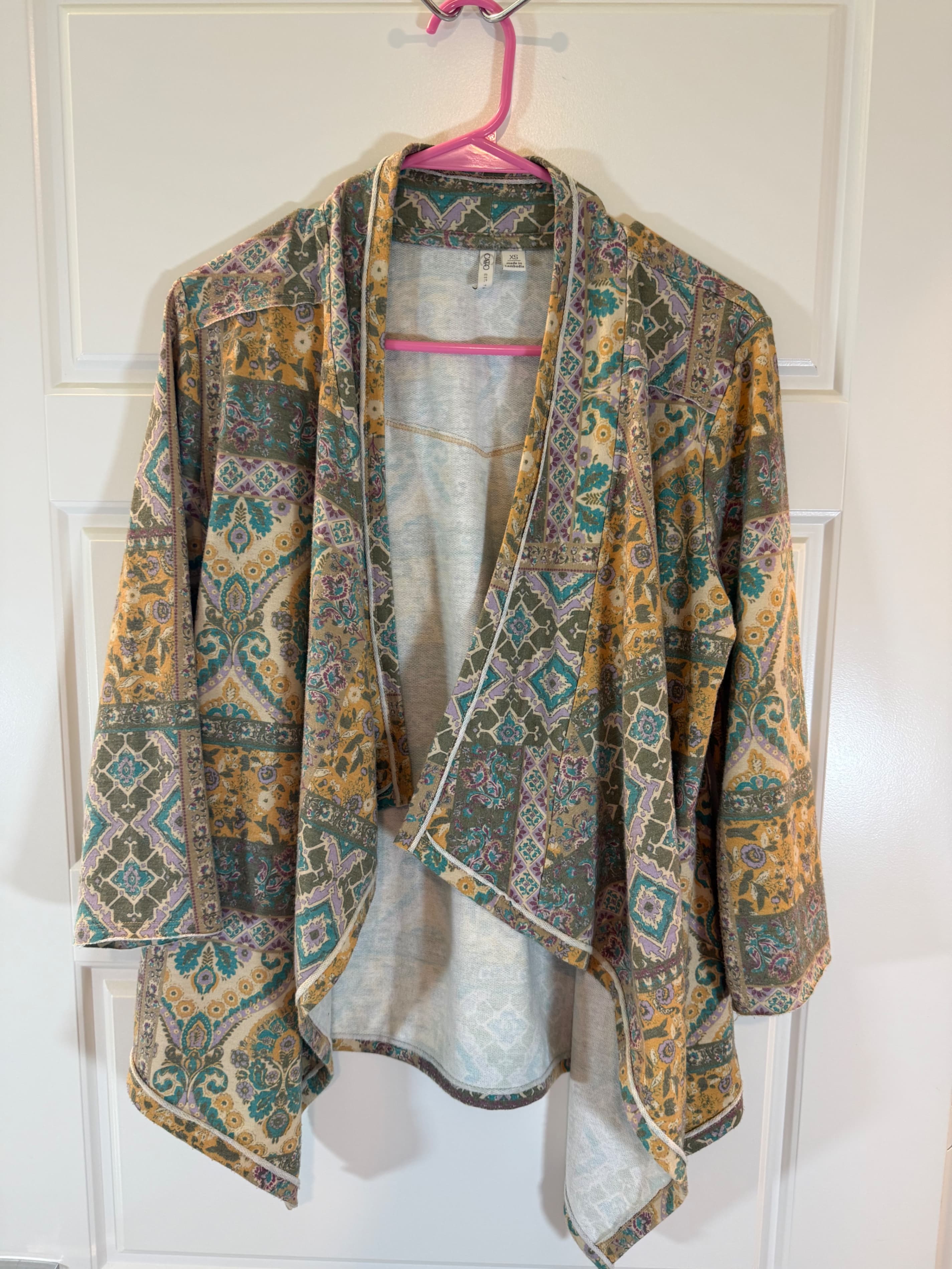 Cato Women's Boho Print Cardigan XS - Thumbnail 3