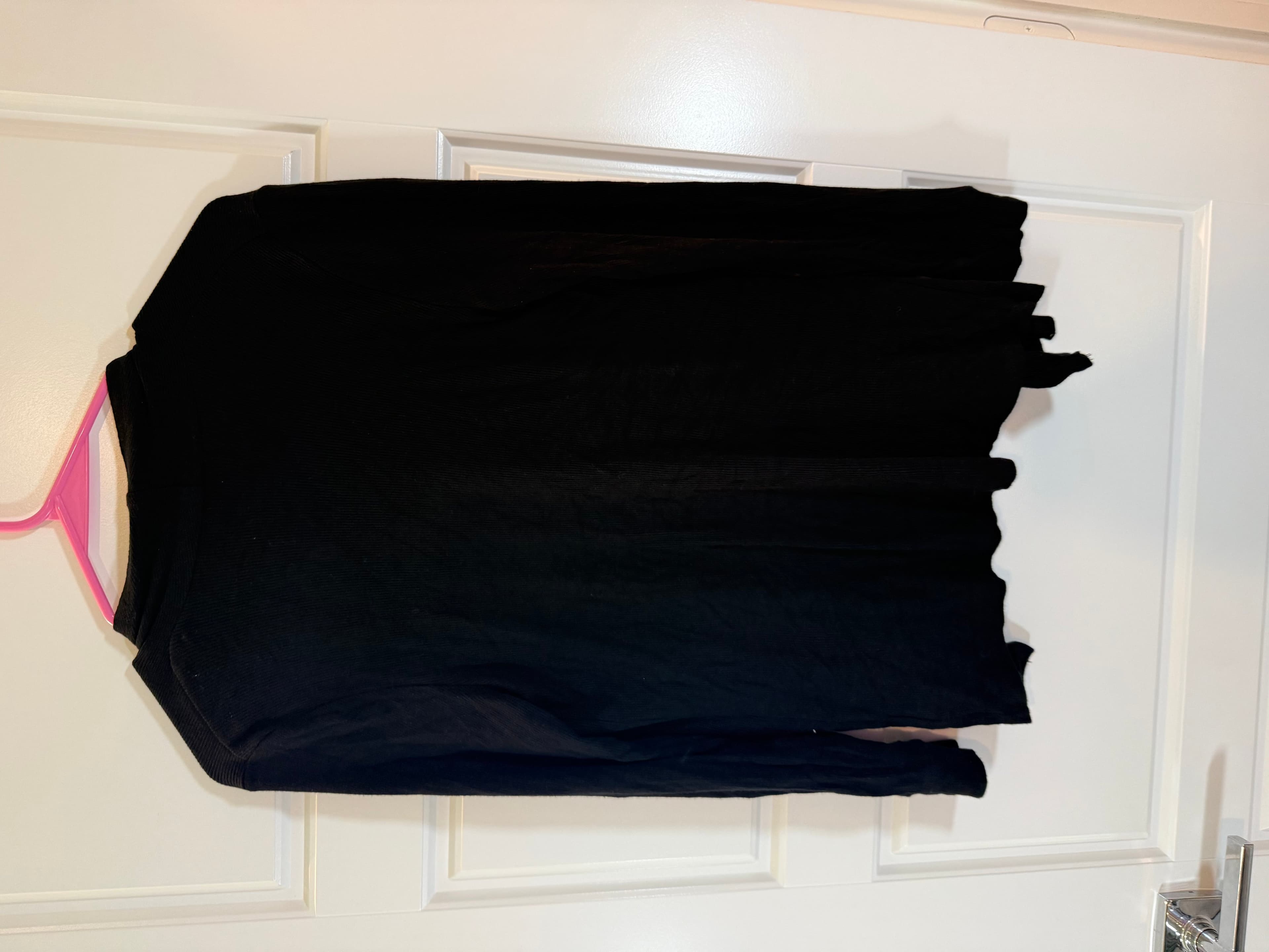 INC International Concepts Black Long Sleeve Top M - Thumbnail 2