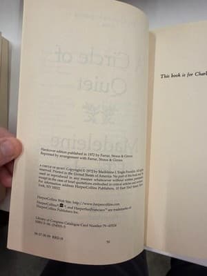 Madeleine L'Engle A Circle of Quiet Hardcover 1972 Farrar Straus Crosswicks - Thumbnail 2