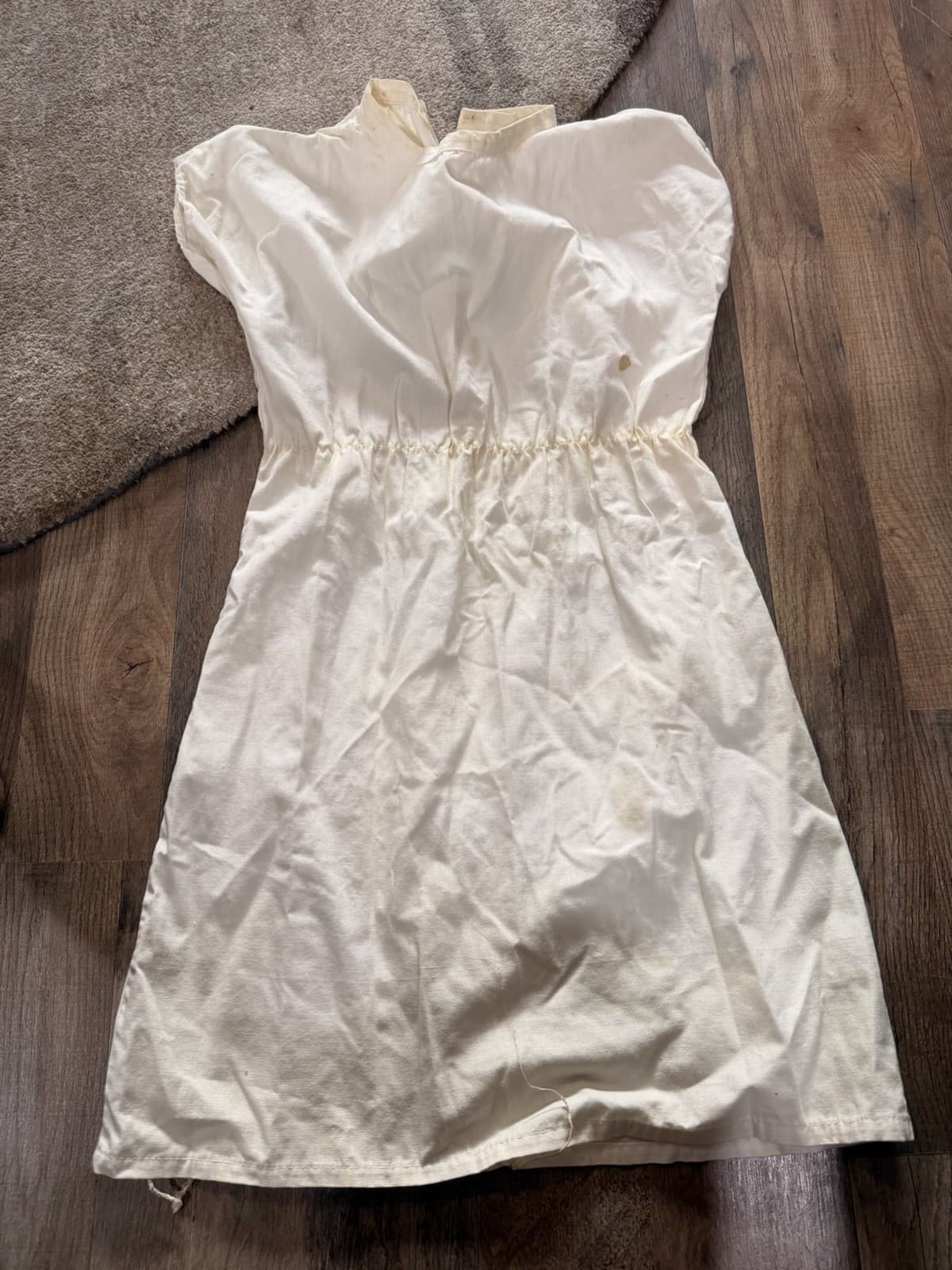 Ben Cooper Inc. Girls Medium (8-10) Ivory Cotton Short Sleeve Dress
