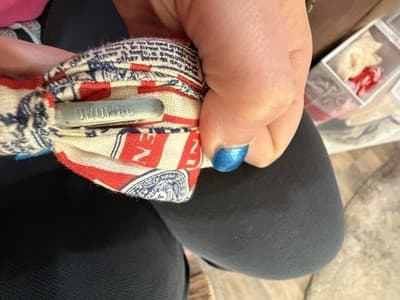 Budweiser Bow Tie Red White Blue Beer Print Vintage Collectible - Thumbnail 2