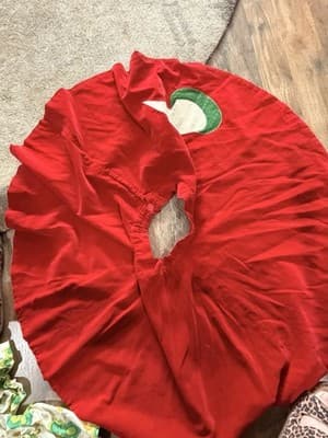 Vintage Velvet Christmas Cape / Tree Skirt - Thumbnail 5