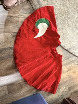 Vintage Velvet Christmas Cape / Tree Skirt