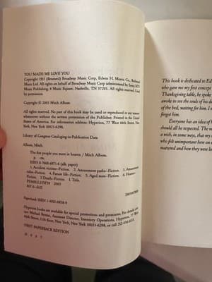 Mitch Albom The Five People You Meet in Heaven Paperback 1st Ed 2003 Hyperion - Thumbnail 2
