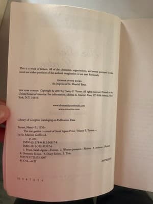Nancy E. Turner The Star Garden Trade Paperback St. Martin's Press 2007 - Thumbnail 2