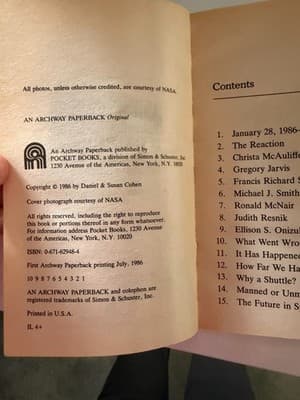 Daniel & Susan Cohen Heroes of the Challenger Paperback 1st Ed 1986 Illus - Thumbnail 2