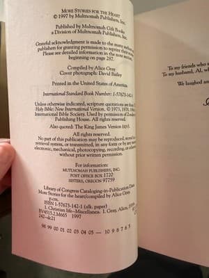 Alice Gray More Stories for the Heart Hardcover 1997 Multnomah Publishers - Thumbnail 2