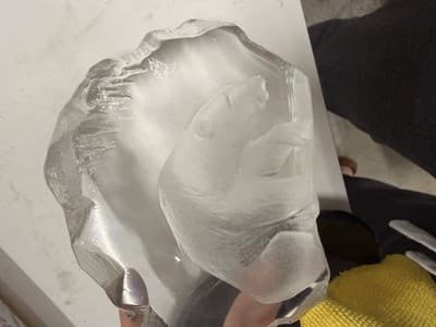 Mats Jonassn Crystal Polar Bear Sculpture - Thumbnail 3