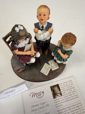 Mama Says Jesus Resin Figurine by Kathy Andrews Fincher Religious Multicolor - Thumbnail 3